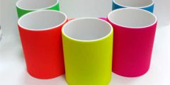 Чашки для печати ярких, кислотных цветов