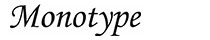 Образец шрифта Monotype