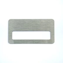 Бейдж з віконцем 65х35 мм срібло