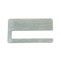 Бейдж з вирізом 65х35 мм срібло